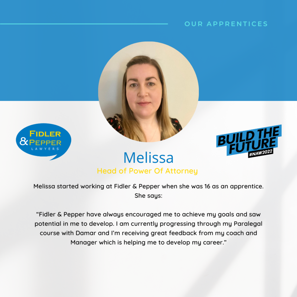 Talent & Apprenticeships Fidler & Pepper Lawyers